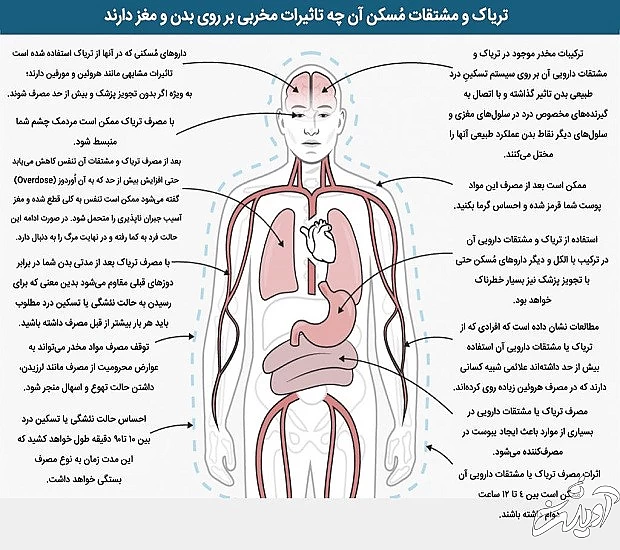 آثار مخرب تریاک و مشتقاتش بر روی بدن انسان